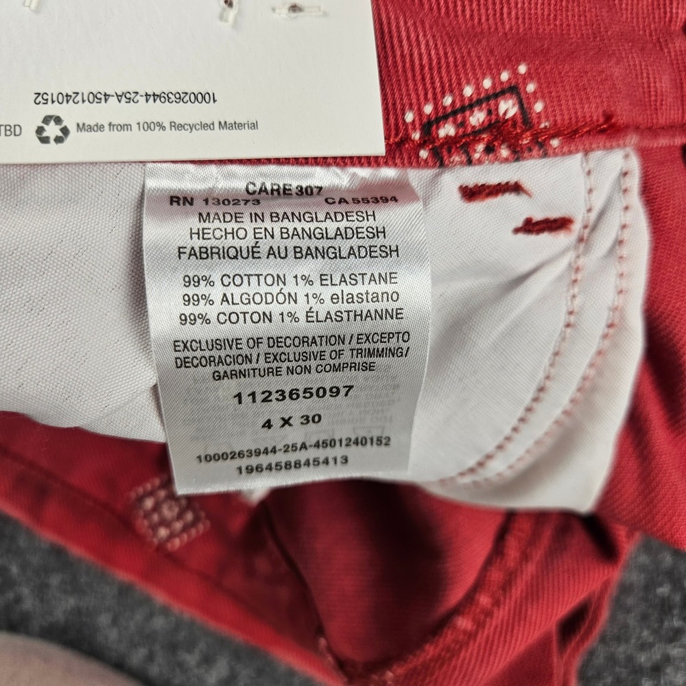Wrangler High Rise Bold Boot Jeans Red Geometric Diamond Print 4/27x30 NWT - Picture 7 of 11